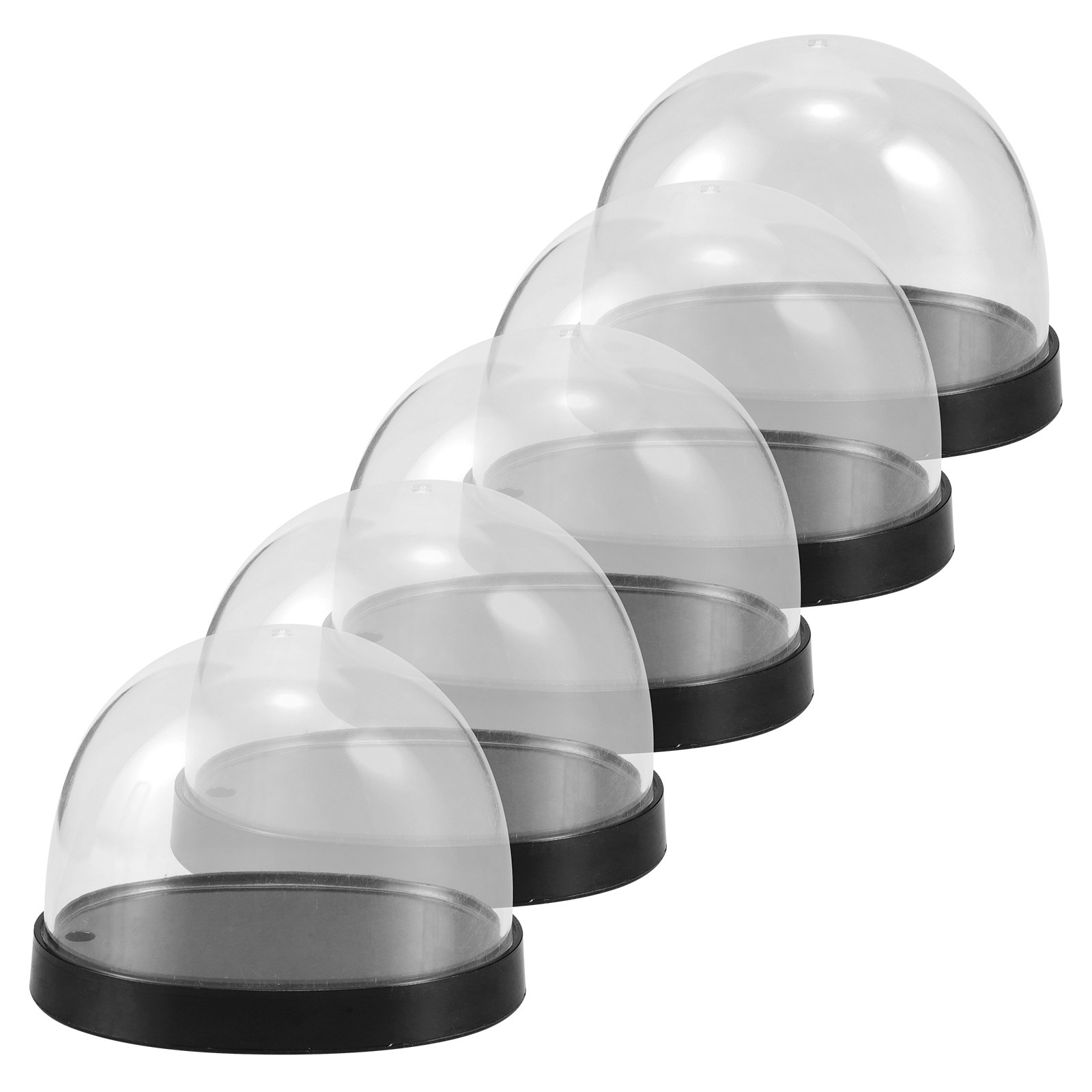 Plastic Dome Clear - 5Sets Glass Cloche Dome Clear Plastic