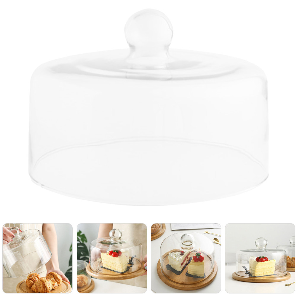 Plastic Dome Clear - 18Cm Clear Glass Cake Dome Cover