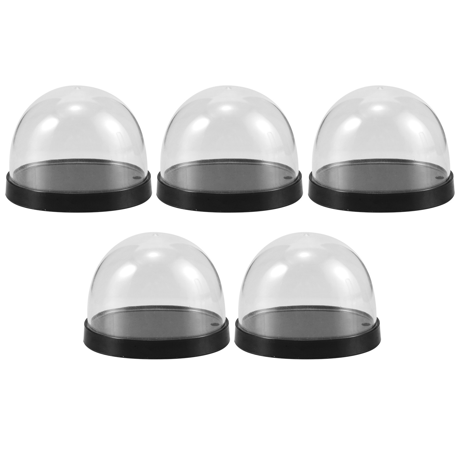 5Sets Transparent Plastic Cloc - огляд і ціна Plastic Dome Clear