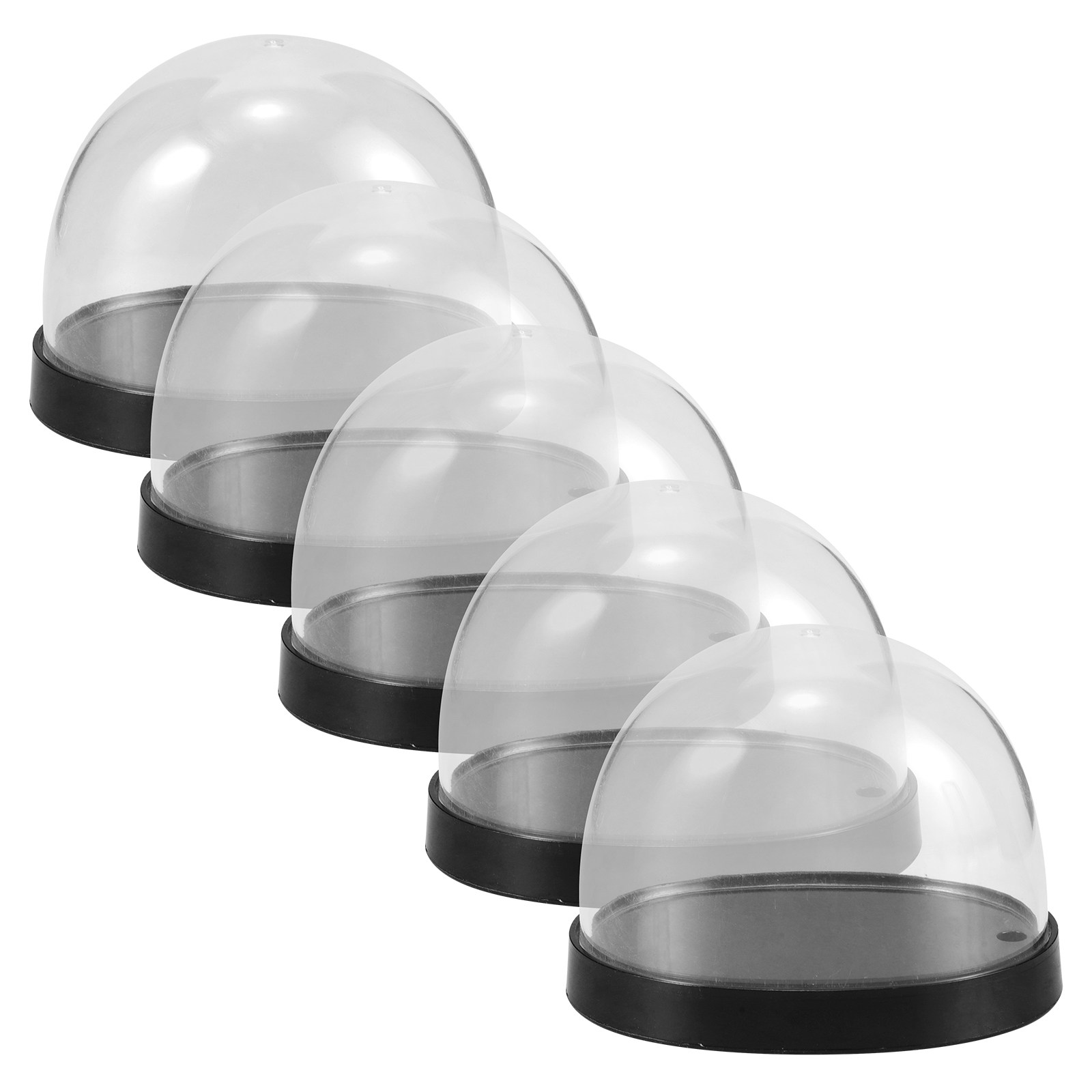 5Sets Transparent Plastic Cloc - огляд і ціна Plastic Dome Clear