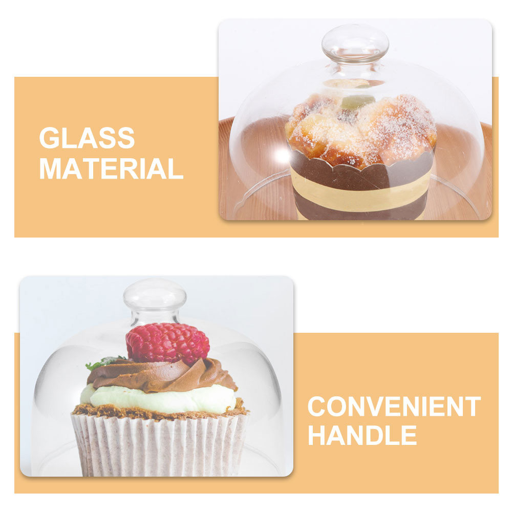 2Pcs Transparent Glass Cake Do - огляд і ціна Plastic Dome Clear