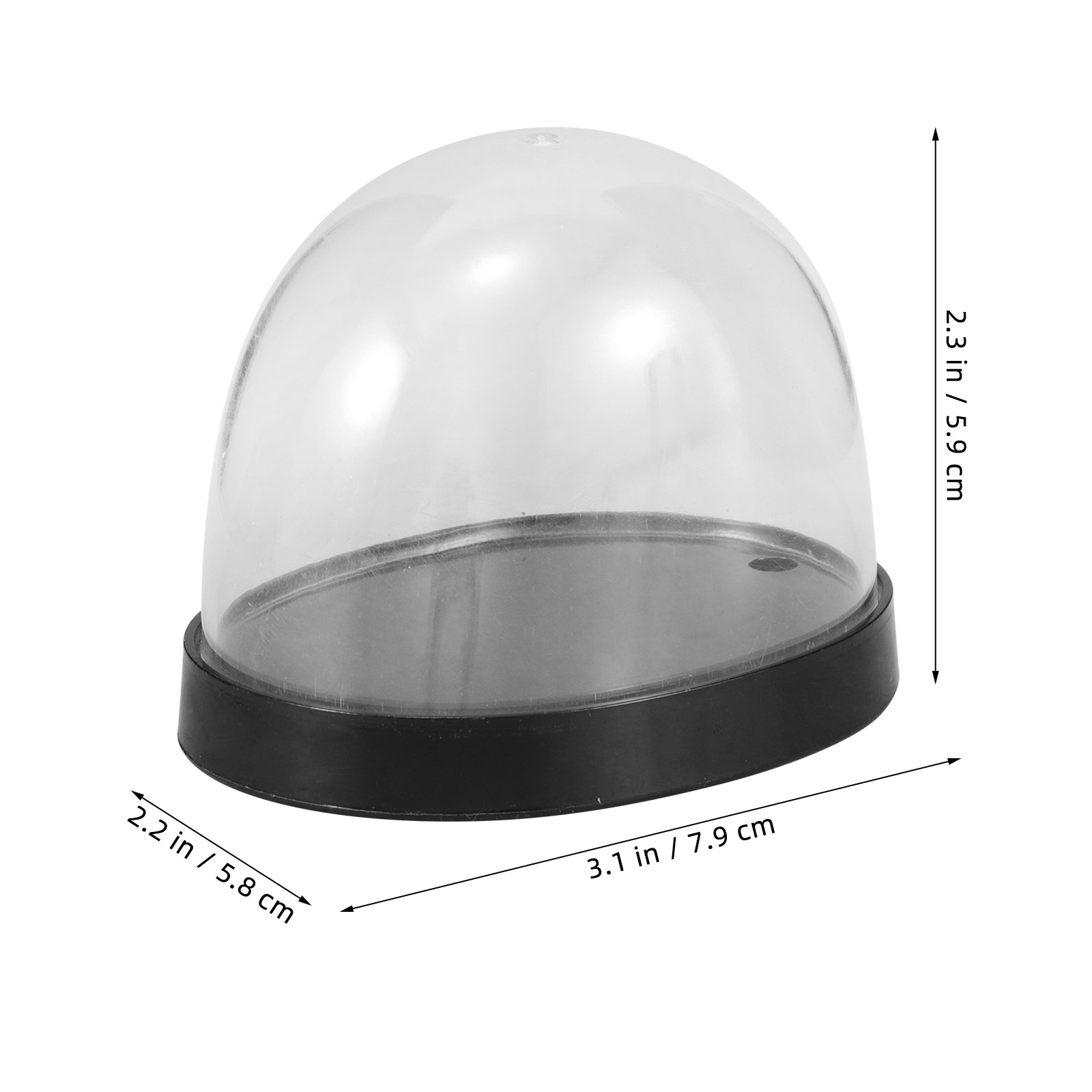 5Sets Glass Cloche Dome Clear  - огляд і ціна Plastic Dome Clear