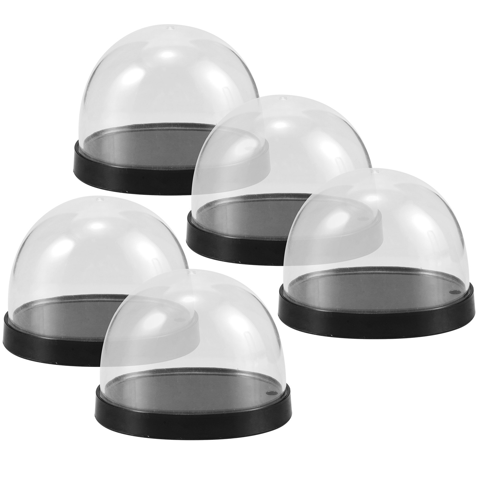 5Sets Glass Cloche Dome Clear  - огляд і ціна Plastic Dome Clear